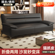 Carsonzhe cat-scratch leather sofa bed all-in-one dual-purpose sofa living room 2025 new rental house sofa office small sofa Munich upgraded five-proof cat-scratch leather three-person 1.8M including 2 pillows
