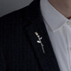This rose brooch for men's suits, high-end corsage badge, coat brooch, fashionable peaked collar clothing matching rose brooch