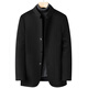 GOLDLION G+ Goldlion autumn and winter tunic suit for men with Chinese style wool casual suit for men with Chinese stand collar thickened woolen outer black M 170 recommended 95-125 Jin Jin is equal to 0.5 kg