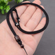 Yu Ling YULN sandalwood pendant lanyard men's necklace rope halter neck with rope jade Pixiu jade brand jade pendant retro pendant rope black - about 2.5mm thick