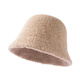 Siggi autumn and winter fisherman hat women's wool hat fashion versatile bucket hat plus velvet warm basin hat camel