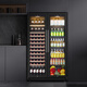 Bacchus double-door wine cabinet 150 bottles 1.76 meters ice bar constant temperature wine cabinet home refrigerated tea beer champagne wine built-in wine storage cabinet large living room villa left wine display + right wine display (integrated dual temperature air cooling) 116 bottles