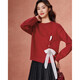IEF/Aiyifu 2025 autumn and winter new style French sweet and gentle commuting temperament design versatile woolen top