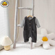 G.duck little yellow duck Korean style baby clothes suit spring and autumn new fashionable baby overalls long sleeve male and female baby spring gray rice woolen wide shoulder suit 80cm