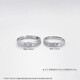 Lao Fengxiang platinum ring pt950 two-way for couples to propose rings, birthdays, platinum jewelry for boyfriend and girlfriend, platinum, about 8.42g, one pair