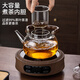 Yue Tianya Teapot Electric Ceramic Stove Set Household Small Water Boiler Large Capacity Insulated Glass Lift Health Teapot 1L Listening Pot + Wood Color Electric Ceramic Stove