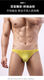 Summer men's thong underwear ice silk slightly transparent low waist sexy ice silk thin thong underwear U convex design white M100120