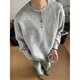 Huanyi Dongguan Dalang Knitted Sweater Men's 2025 New Gray American Retro Henley Collar Sweater Men's Autumn and Winter Style Lazy Style Light Gray M
