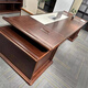 Solid wood executive desk new Chinese style boss desk office simple modern chairman president desk and chair combination 2.2 meters desk (ebony wood)