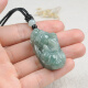 Yizhenge Jadeite Pixiu Pendant Ice Waxy Light Green Piqiu Jade Pendant Christmas Gift for Men and Women