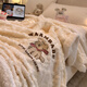 Luolai Gifts Cute Puppy Taffeta Lamb Velvet Blanket Office Nap Blanket Thickened Winter Sofa Cover Blanket Coral Velvet Mi Xing Double-sided Warm Velvet Skin Friendly and No Shedding 200x230cm Double Blanket Dual-Purpose Blanket Skin Friendly and Warm