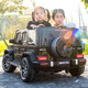 Cool Sun Mercedes-Benz Big G children's electric car four-wheel mobile charging toy car can sit two children with remote control car painted black + explosion-proof wheels + leather seats + four-wheel drive four-wheel drive
