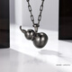 Lukfook Jewelry Platinum 950 Glossy Gourd Platinum Pendant without Necklace Accessories Couple Style Single Piece Price L04P0031DS 5.31g (including labor cost 690 yuan) Electric Black Model Medium Edition