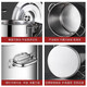 Extra thick 304 stainless steel barrel, soup pot with lid, household brine barrel, oil barrel, water storage barrel, large capacity pot, pure 304, diameter 40, height 40, soup barrel (rivet style)