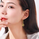 Su Chen 18k gold five-pointed star earrings women's long tassel earrings earrings round bead earrings fashion imitation gold ins do not fade