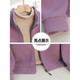 2025 middle-aged and elderly women's polar fleece jacket for spring and autumn warm fleece mother's wear sweatshirt stand-up collar cardigan jacket purple 2XL (recommended 105-120Jin Jin equals 0.5 kg)