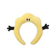 Cute and funny plush hair hoops for women, spring and summer hair hoops, face wash mask, hair hoops, plush cartoon hair accessories, yellow little monsters