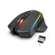 Red Dragon (REDRAGON) souris de jeu sans fil rechargeable programmable rétroéclairage RVB trois modes 2,4 G/USB-C/Bluetooth souris de jeu ergonomique 8 000 DPI veille automatique 250 heures d'autonomie pour ordinateur portable, PC et Mac