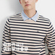 Navikel Italian dinghy 25 autumn and winter new men's fake two-piece striped sweater shirt collar sweater 1144015314