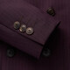 Qipai men's double-breasted suit men's spring and summer new business striped suit vest three-piece set including wool 0920 127C7092B-Crimson Purple 46 (170/92B)