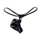 Men's thong steel ring sexy thin belt low waist sexy men's pants U convex bag sexy temptation macho T-pants black S