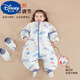 Disney baby sleeping bag spring, autumn and winter constant temperature four-season universal children's pure cotton anti-kick quilt split-leg baby sleeping bag spring and autumn double layer room temperature 18-26 Sea World footless cover 85cm 80 size (reference 65-, June-1 and a half years old)