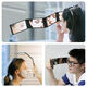 Foldable four-sided mirror for haircuts, you can see the back of your head for your own haircut, the rear view, portable, high-looking small mirror, black four-fold multi-angle mirror, you can see the back of your head)