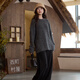 Nishimachi Village House (SETIROM) Lazy Sweater Women's Autumn and Winter New Loose Knitted Simple Mid-Length Top HD8104526 Dark Gray One Size