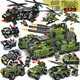 LEGO City Compatible Building Blocks Boy Series Puzzle Assembling Police Car Small Particle Children's SWAT Boys Toy 74CM Long Large Missile Destroyer Remote Control 30 Lights