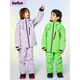 Kufeng Kufeng Children's Ski Wear Suit for Women and Men New Snow Jacket Single and Double Board Equipment Waterproof Jacket Aurora Purple Overalls Fast Shipping 125cm Height 115-130 Weight 20-30KG
