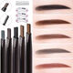 MKING PRETTY three-dimensional rotary eyebrow pencil color-locking waterproof and sweat-proof thick eye makeup makeup pencil natural black