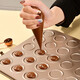 Cocoa crisp mold cookie baking pan to make chocolate macarons non-stick small crispy grinding oven for home use 35 even round macaron baking pan single product