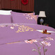 New wedding four-piece set 100s long staple cotton bright red wedding embroidery quilt set wedding room four-piece set dark fragrance purple bean paste 1.8m bed sheet style four-piece set