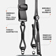 Moft mobile phone case lanyard photo portable new camping hiking multi-functional detachable adjustable anti-lost strap diagonally across the halter neck mobile phone chain accessories strap comfortable and universal knight black