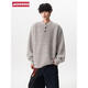JASONWOOD American Henry Collar Sweater Men's Winter Solid Color Lazy Style Sweater Trendy Brand Cleanfit Loose Dark Gray High Quality M 160-170CM 95-110Jin Jin is equal to 0.5 kg
