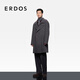 ERDOS show same series Men's Wool Camel Blended Coat Autumn and Winter Lapel Collar Business Jacket Dark Coffee Twill XL 180/100A
