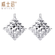 Whiskey platinum stud earrings pt950 platinum earrings for women pt999 pure platinum car flower earrings ear hooks jewelry engraving contact customer service single shot will not be sent