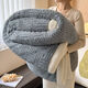 Fantasy Winter Thick Sofa Cover Blanket Air Conditioned Office Nap Blanket Lamb Velvet Small Blanket Coral Velvet Blanket Lunch Break Soft-Glacier Gray Class A Maternal and Infant Grade Long-term Use and No Shedding Double Blanket 200*230cm Thickened Upgraded Multi-Function