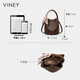 
viney cowhide bucket bag women's bag brand crossbody bag handbag birthday gift for girlfriend and wife [brown] high-end practical shoulder bag large capacity fashion light luxury versatile casual commuting bag