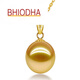 Bhiodha Nanzhu family drop-shaped Nanyang gold bead pendant gold classic simple style for girlfriend 100-110mm