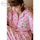 果壳（Gukoo）睡衣女冬季新款mikko毛绒保暖舒适豹纹女士家居服套装 玫瑰粉 M