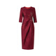 Drop off station dress high-end light luxury niche evening dress 2025 autumn new mother wedding dress hip-covering skirt elegant temperament burgundy M