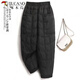 Woodpecker Northeast minus 40 degrees cold-proof down cotton pants for women to wear winter mom pants high waist slim straight harem pants thin black thin S 80Jin Jin is equal to less than 0.5 kg