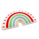 Baby teething and molar anti-biting hand rainbow silicone teether oral comfort food grade white 1 piece