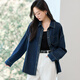 Handu Yishe Retro Denim Shirt Jacket Women's 2025 Spring Style High-Quality Lazy Style Loose Slim Casual Top