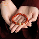 Layun Feiyin natural south red bracelet for women authentic full color full flesh persimmon red birth year transfer bead agate bracelet