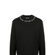 Versace (VERSACE) JEANSCOUTURS23 letter collar sweatshirt men's black black S