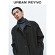 UR2025 new winter men's urban simple lapel pocket wool coat UMF150075 dark gray L