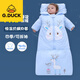 G.duck Little Yellow Duck Baby Sleeping Bag Autumn and Winter Thickened Class A Warm Children 03 Years Old Detachable Baby Winter Sleeping Bag Blue Elk - Thickened - Pure Cotton Fabric 0-3 Years Old - Hooded Full Length 110cm