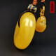 Hupai, one thing, one picture, one certificate, beeswax keychain safety buckle for men and women, Russian chicken fat yellow necklace, beeswax pendant, 6.83g, 29*11mm
